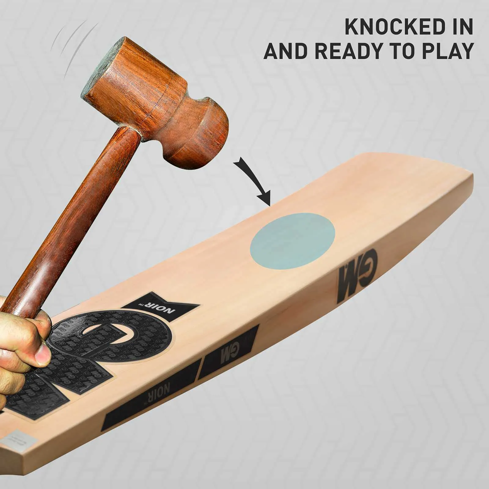 Noir Striker Kashmir Willow Cricket Bat with Cross weave Tape on the Face | Full Size | Light Weight | Free Cover|