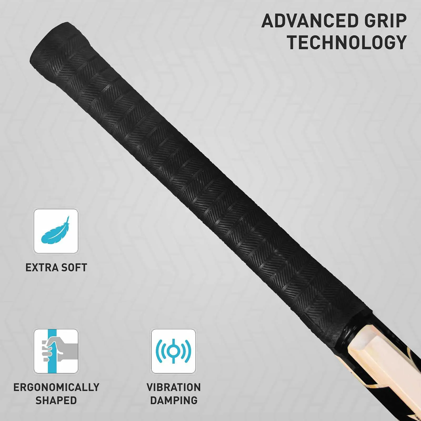 Noir Striker Kashmir Willow Cricket Bat with Cross weave Tape on the Face | Full Size | Light Weight | Free Cover|