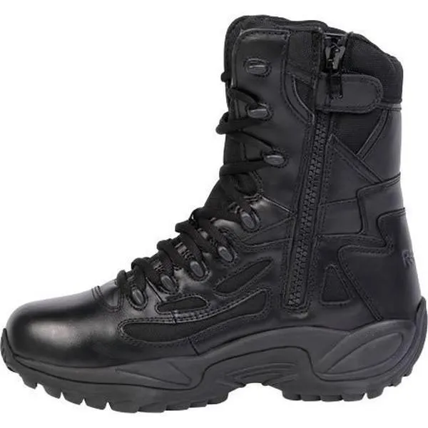 Reebok RB8877 Men's Rapid Response RB Stealth 8" Waterproof Boot with Side Zipper - Black